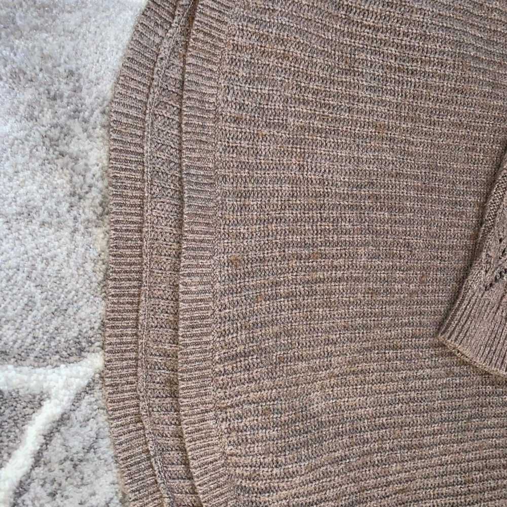 Loft Mixed Brown Cable Sweater - Picture 3 of 4